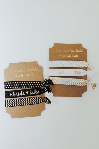 Bride White Hair Tie Ponytail Set | Select Trends Boutique