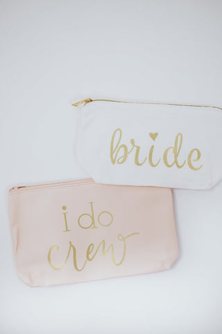 Bride White Makeup Bag | Select Trends Boutique