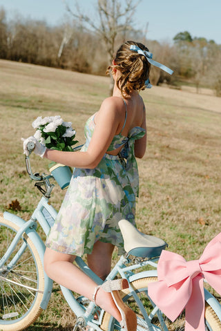 Green Multi Tie Back Mini Dress