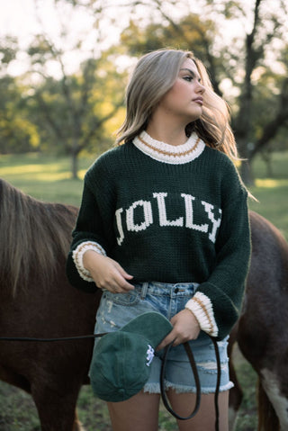 Green Jolly Knit Christmas Sweater