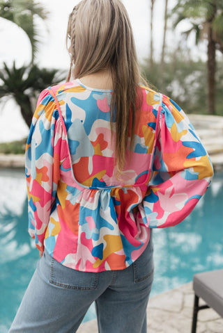 Pink Vivey Hello There Top