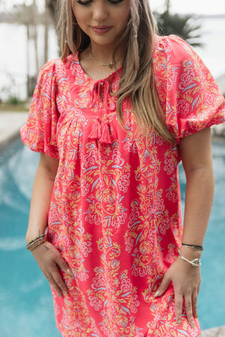 Coral Penny Busy Bee Dress