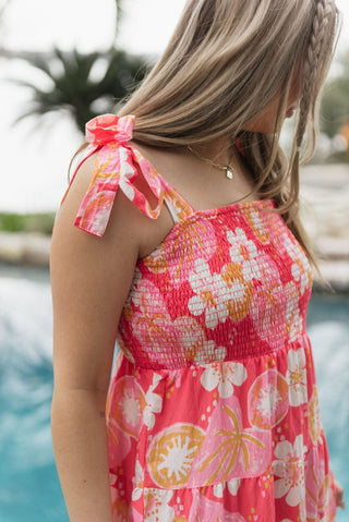 Coral Salem Kiwi Bloom Dress