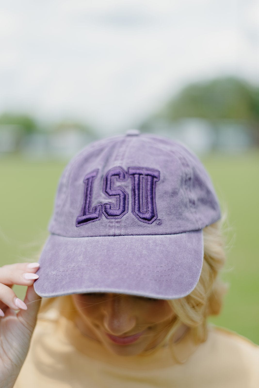 LSU Purple Canvas Trucker Hat