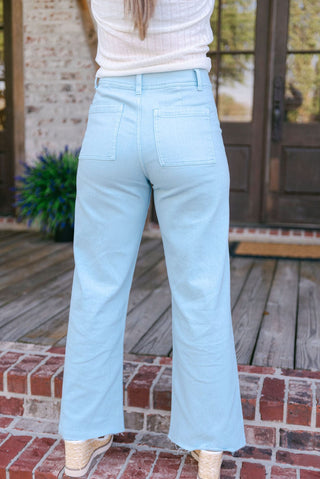 Baby Blue Wide Leg Jeans