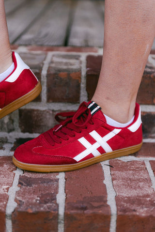 Red Dakkah Lace Up Sneakers