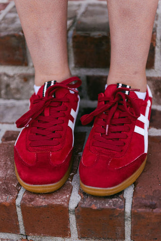 Red Dakkah Lace Up Sneakers