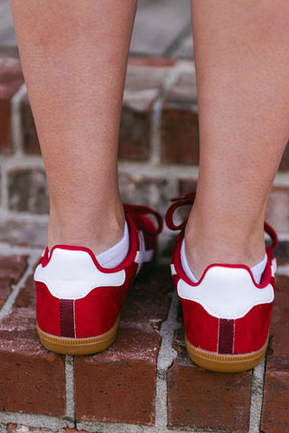 Red Dakkah Lace Up Sneakers
