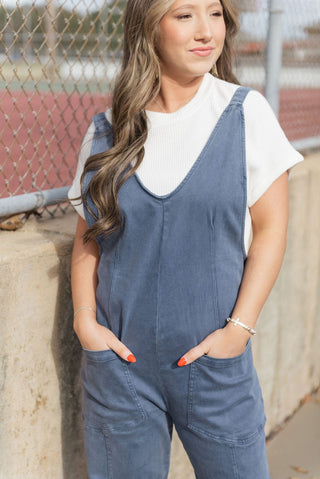 Blueberry Casual Loose Jumpsuit