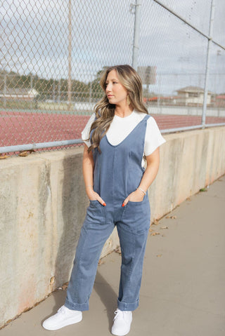 Blueberry Casual Loose Jumpsuit