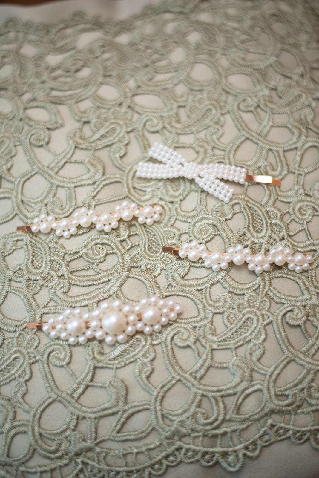 Pearl Beaded Hair Clip Set
