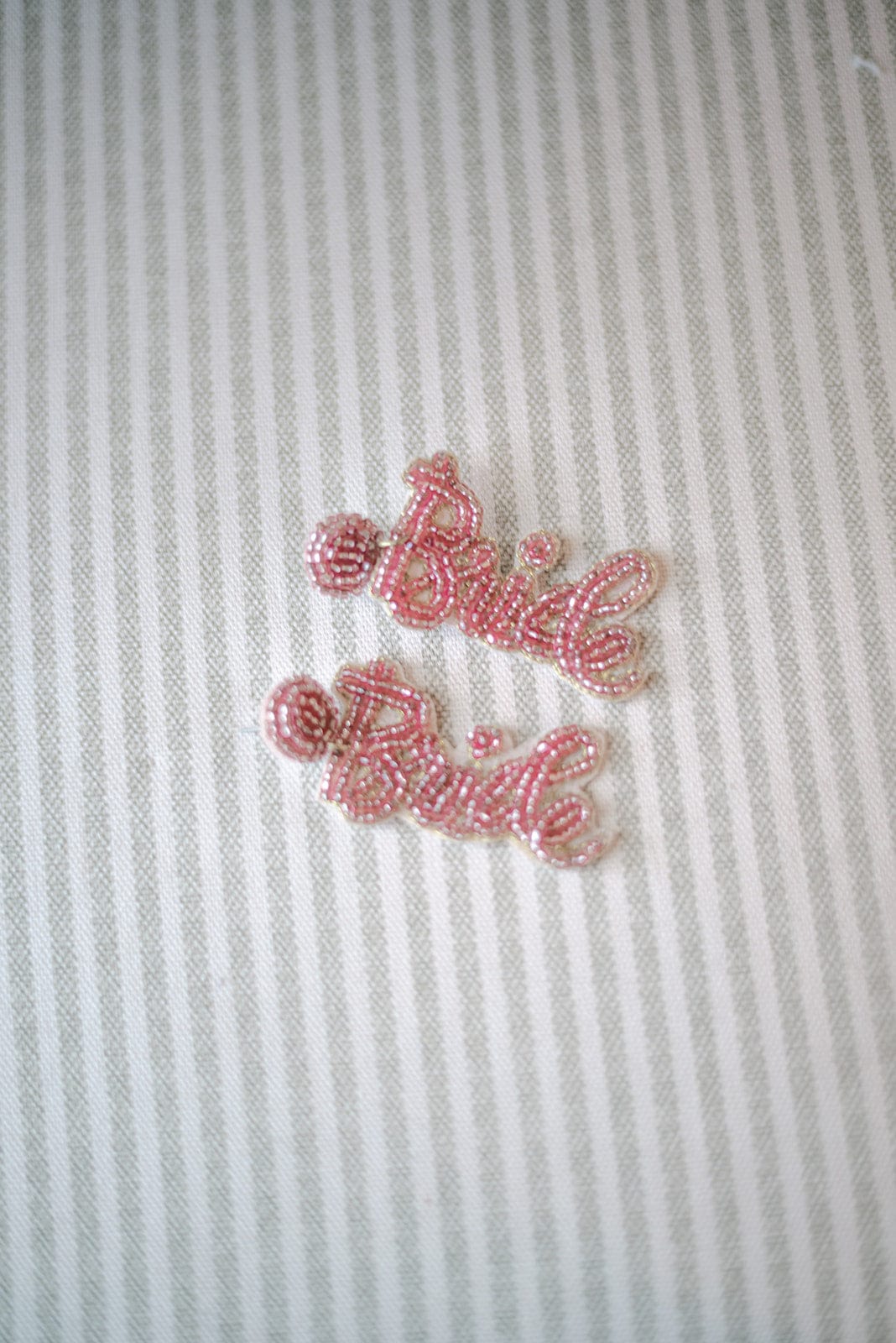 Pink Beaded Bride Earrings