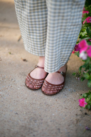 Brown Buckle Strap Jelly Flats | Select Trends Boutique