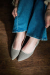 Brown Checkered Pointed Toe Flats - Select Trends Boutique