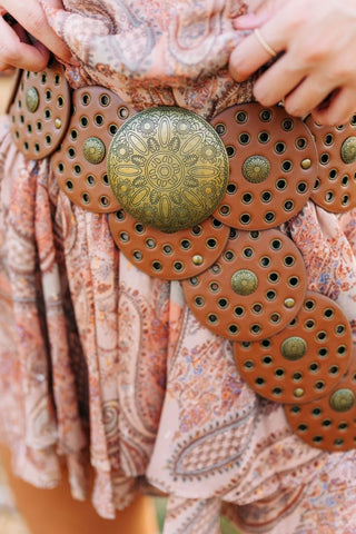 Brown Concho Statement Belt | Select Trends Boutique