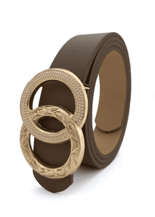 Brown Double O Buckle Belt | Select Trends Boutique