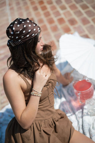 Brown Drop Waist Linen Dress | Select Trends Boutique