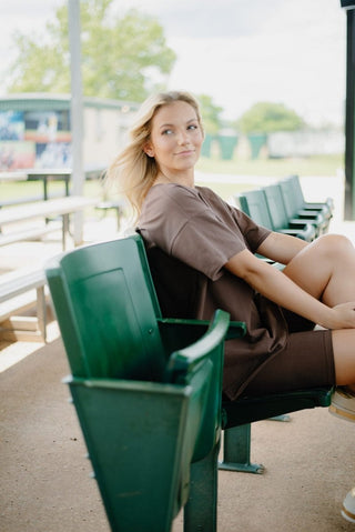 Brown Lounge Set Tee - Select Trends Boutique