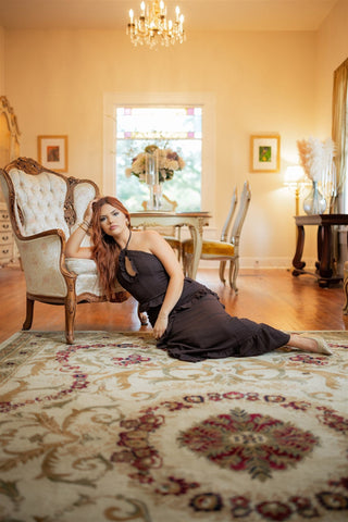 Brown Smocked Ruffle Detail Maxi Dress - Select Trends Boutique