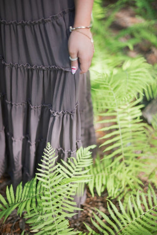 Brown Smocked Tiered Maxi Dress | Select Trends Boutique