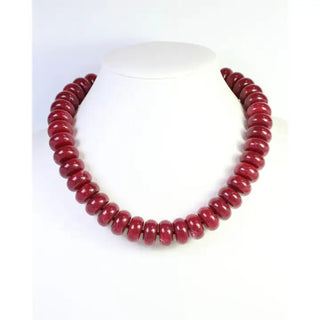 Burgundy Marble Beaded Necklace | Select Trends Boutique