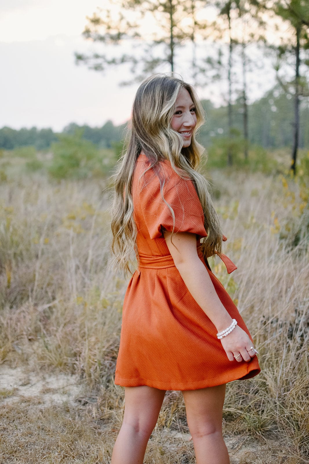 Burnt Orange Button Down Mini Dress | Select Trends Boutique