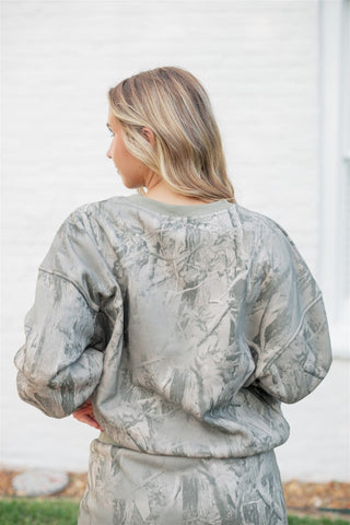Camo Crewneck Sweatshirt - Select Trends Boutique