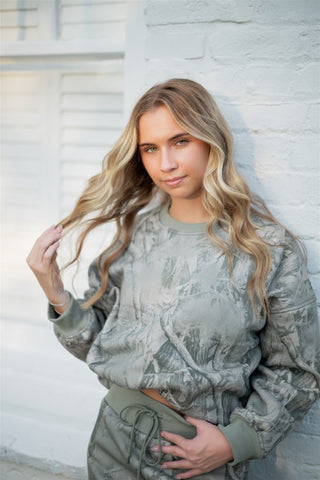 Camo Crewneck Sweatshirt - Select Trends Boutique