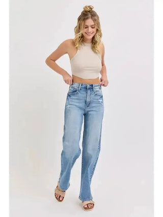 Cello High Rise Medium Wash Dad Jean | Select Trends Boutique