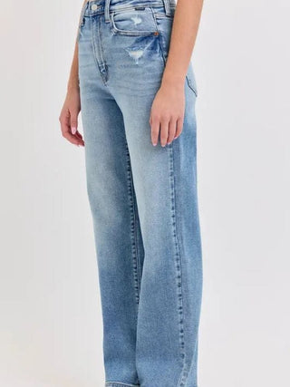 Cello High Rise Medium Wash Dad Jean | Select Trends Boutique
