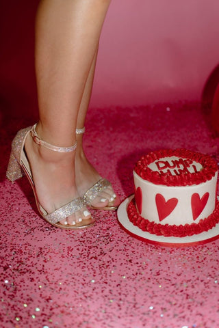 Champagne Rhinestone Heels - Select Trends Boutique