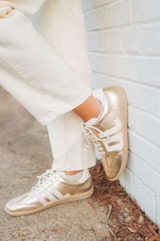 Chinese Laundry Gold Metallic Sneakers | Select Trends Boutique