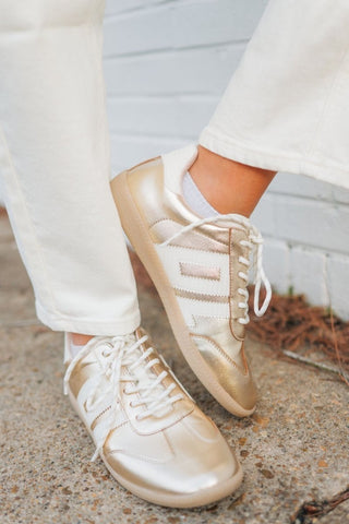 Chinese Laundry Gold Metallic Sneakers | Select Trends Boutique