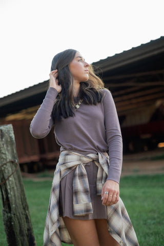 Chocolate Brown Lightweight Sweater | Select Trends Boutique