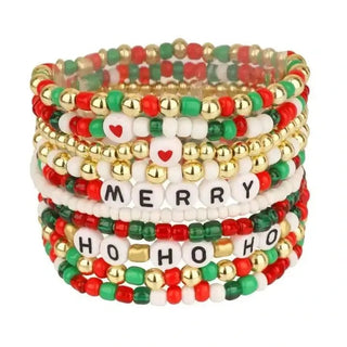 Christmas Beaded Bracelet Set | Select Trends Boutique