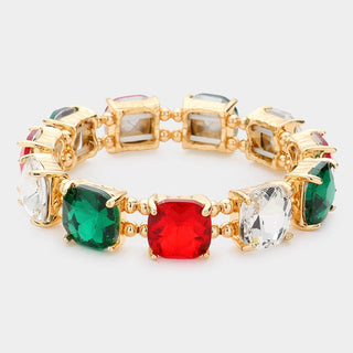 Christmas Gem Stretch Bracelet