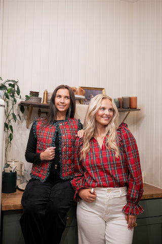 Christmas Plaid Quilted Vest