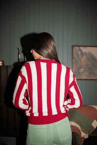 Christmas Striped Cardigan
