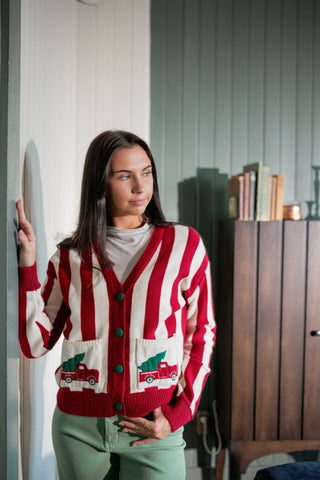 Christmas Striped Cardigan | Select Trends Boutique