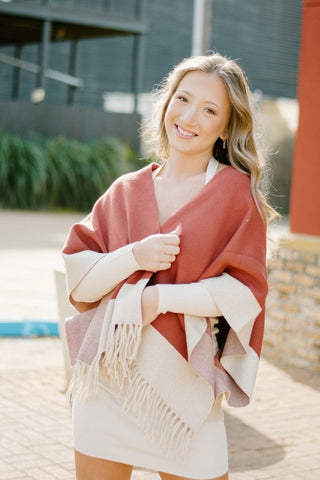 Cinnamon Oversized Poncho | Select Trends Boutique