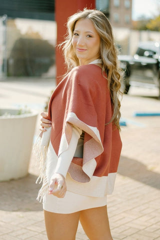 Cinnamon Oversized Poncho | Select Trends Boutique