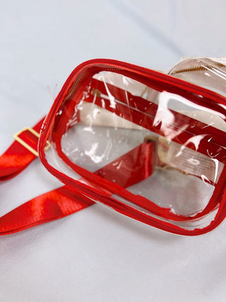 Clear Red Fanny Pack | Select Trends Boutique