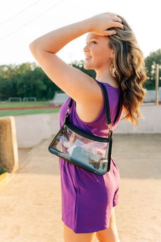 Clear Satchel Handbag with Black Trim – Transparent Purse | Select Trends Boutique