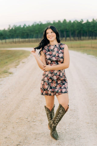 Clementine Mauve Floral Mini Dress | Select Trends Boutique