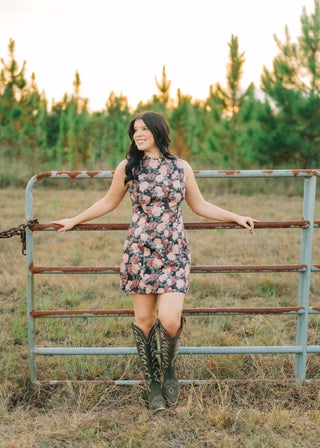 Clementine Mauve Floral Mini Dress | Select Trends Boutique