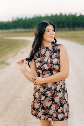 Clementine Mauve Floral Mini Dress | Select Trends Boutique