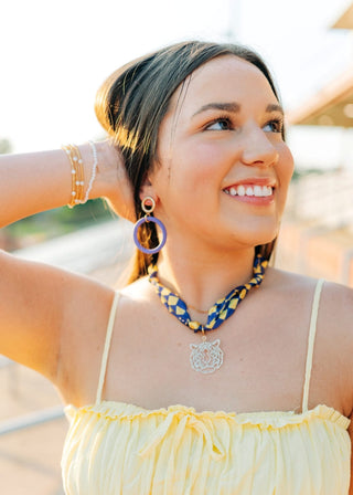 Colored Matte Double Circle Earring - Select Trends Boutique