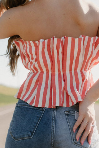 Coral Garden Party Set Top | Select Trends Boutique