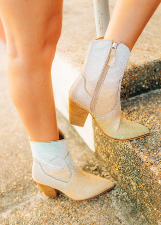 Corkys Gold Ombre Rhinestone Booties - Select Trends Boutique