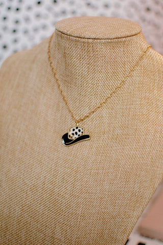 Cowgirl Hat Necklace Blue | Select Trends Boutique